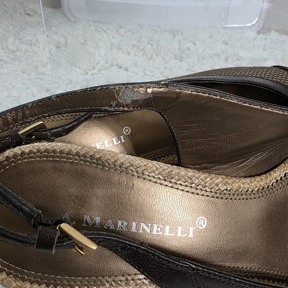 A. Marinelli Slingback Heels, SIZE:9.5, BROWN & TAN - Picture 9 of 16